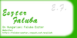 eszter faluba business card